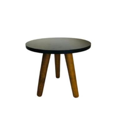 Imagem de Centro de Mesa Redonda Pequena Pé Palito Retro Canto lateral Mesinha -