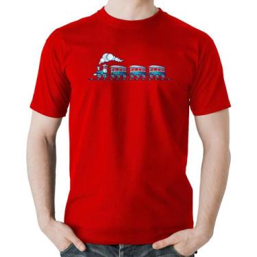 Imagem de Camiseta Algodão Trenzinho Brinquedo - Foca na Moda, Vermelho, M