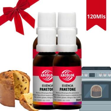 Imagem de Kit 4 Essências De Panetone Para Natal Super Concentrado Culinária Cas