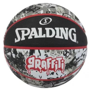 Imagem de Bola de Basquete Spalding Graffit, Preto, 7