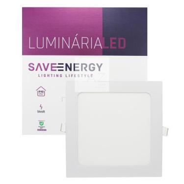 Imagem de Luminária Painel Plafon Led Embutir 17x17 12W 5700K SaveEnergy - Save 