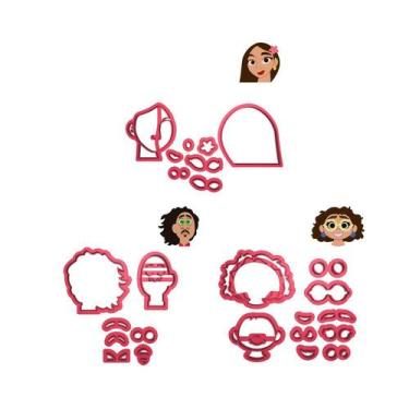 Imagem de Kit 3 Cortadores Encanto Mirabel Bruno Isabela - Doce Impresso, 5cm