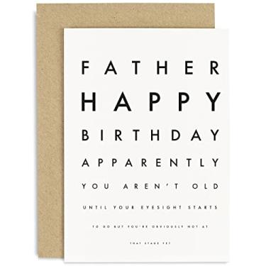 Imagem de Old English Co. Cartão de aniversário engraçado para pai - Cartão de feliz aniversário de visão para ele - Cartão bem-humorado para aniversário do pai do filho e filha - Cartão de piada de velhice |