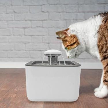 Imagem de Fonte Bebedouro Automático para Gatos e Cães 2,5L com Filtro, USB Bivolt, Silenciosa e Econômica