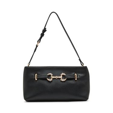 Imagem de Anne Klein Bolsa de ombro East West Crystal Horsebit, Preto, Small