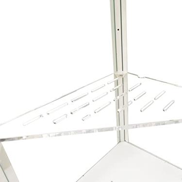 Imagem de PIAOLGYI Prateleira de substituição para gabinete alto de estufa IKEA Milsbo, prateleiras de canto de acrílico triangulares, acessórios para prateleiras extras compatíveis com armário de vidro alto IKEA Milsbo