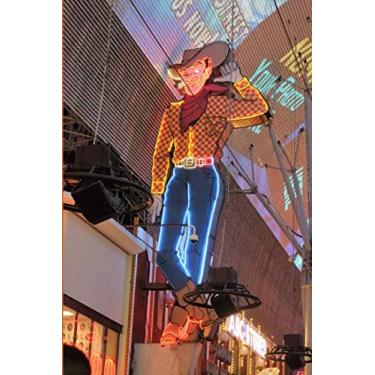 Imagem de Vegas Vic Neon Sign Journal: Blank Lined Paper Notebook