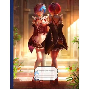 Imagem de Composition NoteBook: Rem Re Zero Ram Kanjii D29, 8.5x11 Inches - 110 page Kids Notebooks Office School Supply Better Creative Journal Anime College Ruled Women Girls College Students