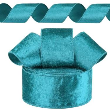 Imagem de Yungyan Fitas de veludo para o dia dos namorados, fita de embrulho de laço vintage, fita de feltro com fio para embrulho de presente, decorações de árvore de Natal, guirlanda de artesanato ao ar livre