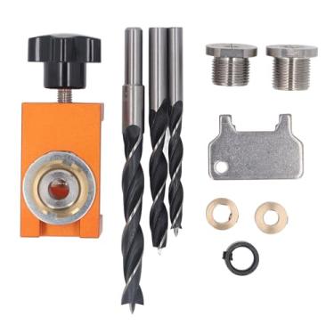 Imagem de Kit de Gabarito para Furo de Bolso Em Liga de Alumínio Ajustável Com Modelo de Cavilha para Carpintaria Marcas de Escala Dupla Guias de Carpintaria Ferramenta de ângulo de Junta