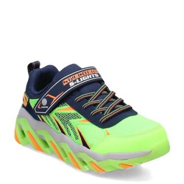 Imagem de Skechers Tênis Mega-Surge 2.0 para meninos, Limão/azul-marinho, 4 Big Kid
