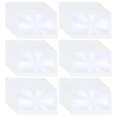 Imagem de Voittozege 100 Peças de Lente de Fresnel Fina, Lupa de Cartão de Crédito, Lupa de Plástico, Tamanho de Cartão de Crédito, Lupa de Bolso, Lente de Aumento para Crianças, Pequena Lupa para Leitura E Iní