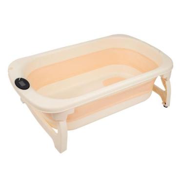 Imagem de Banheira Portátil Infantil Com Termômetro Digital para bebe - Clube ki