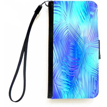 Imagem de Rikki Knight Capa carteira flip Glassy Blue Swirls com aba magnética para Apple iPhone 5c