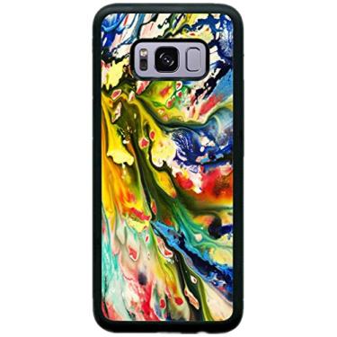Imagem de Rikki Knight Capa com design de pintura a óleo abstrata, borracha com proteção contra choques para Samsung Galaxy S8 - Preta