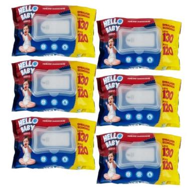 Imagem de Kit 6 Lenço Umedecido Hello Baby Dreams - Total de 780 Unidades - Com 