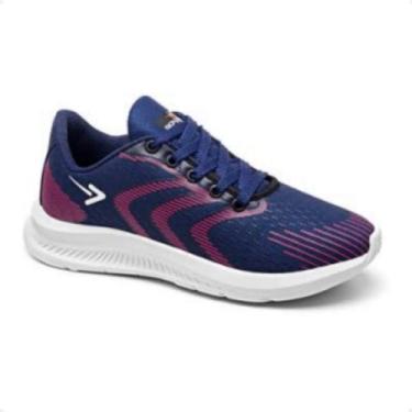 Imagem de Tênis Feminino Running Box 200 Azul E Rosa, Marinho, Pink, 35