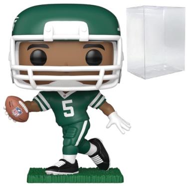 Imagem de POP Futebol: Jets - Garrett Wilson (uniforme verde e branco) Boneco de vinil Funko (incluído com capa protetora de caixa compatível), multicolorido, 9,5 cm