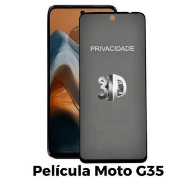 Imagem de Película 3D Privacidade de Vidro para Motorola Moto G35 - LXL