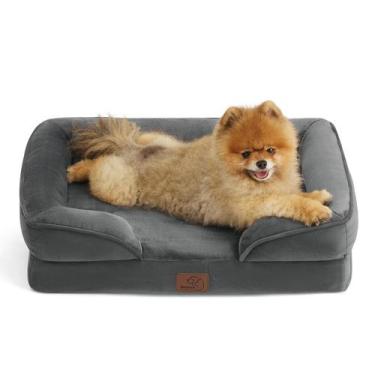 Imagem de Cama Ortopédica para Cães Bedsure Pequena - Lavável com Forro Impermeá