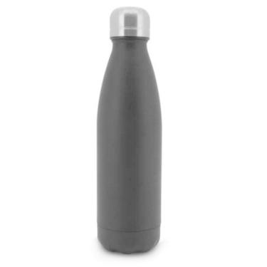 Imagem de Garrafa Térmica Squeeze Camping Academia Inox 500Ml Preta