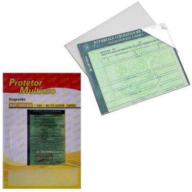 Imagem de Protetor de Documento Veicular CRLV - Porta Documentos de Carro Rígido Transparente - Tamanho Oficial