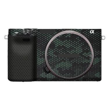 Imagem de JERXTTON Adesivo de capa de câmera para Sony A6400 A6300, película protetora, antiarranhões, decoração e resistência ao desgaste (verde mamãe)