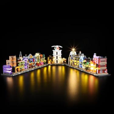 Imagem de YEABRICKS Kit de luzes LED para - 76444 Harry Potter lojas mágicas de rua Diagon modelo de blocos de construção (excluindo o kit de construção)