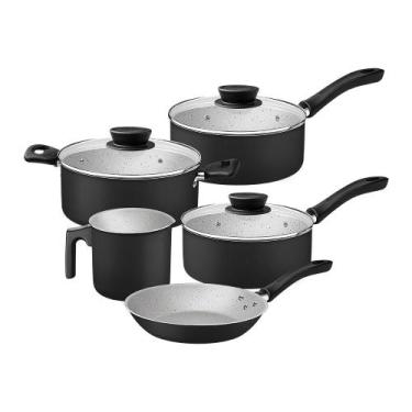 Imagem de Jogo de Panelas Tramontina Linz 28299005 Preto, Preto