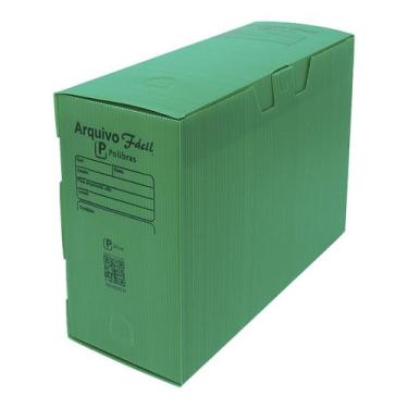 Imagem de Kit Arquivo Morto Facil Polionda A4 Oficio Polibras 25 Und, Verde