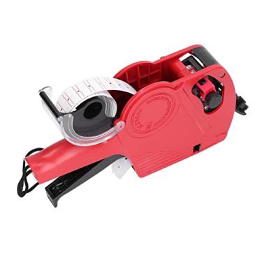 Imagem de Máquina de Etiquetagem Manual, 8 Dígitos, Pistola de Etiqueta de Preço Com Cartucho, Ferramenta Portátil de Marcação de Preço para Roupas, Brinquedos, Bagagem, Tapetes (Vermelho)