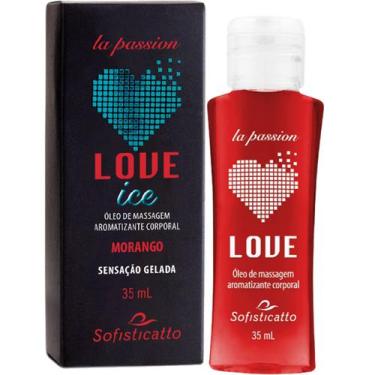 Imagem de Óleo de Massagem Corporal Beijável Sensação Ice Morango - Sofisticatto