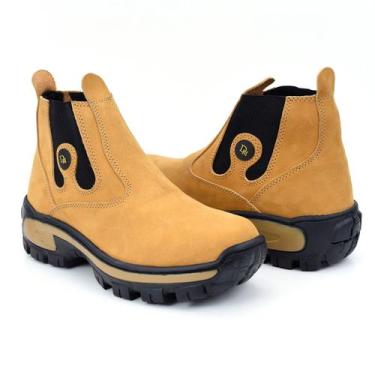 Imagem de Bota Masculina Em Couro Nobuck Coturno Botina Palmilha Gel - DM BOOTS,