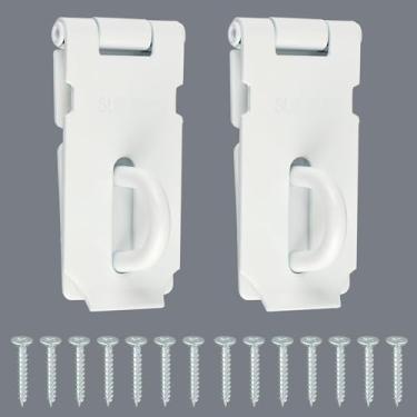 Imagem de Alise 2 peças de trava de ferrolho de porta, 7,5 cm SUS 304 aço inoxidável trava de segurança com parafuso de fixação para portas externas janela armário gaiola animal de estimação, MS9W-2P-3C