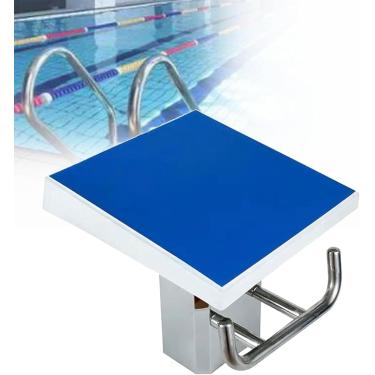 Imagem de Plataforma de mergulho para piscina, plataforma de mergulho de treinamento de competição de natação, prancha de mergulho de piso único de aço inoxidável, prancha de mergulho para piscina resistente