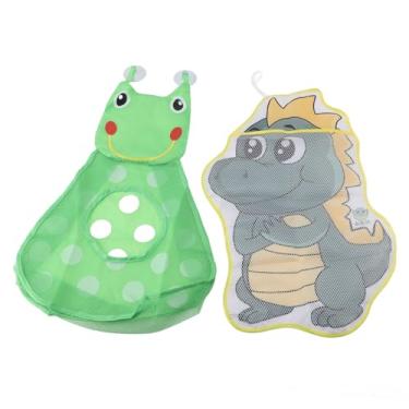 Imagem de 2pcs Bathtub Toy Solder, Bath Toy Mesh Bag Holder Kids Toy Storage Organizer Banheiro, Nylon Com Copas de Sucção ótima para Armazenamento de Brinquedos de Banheira