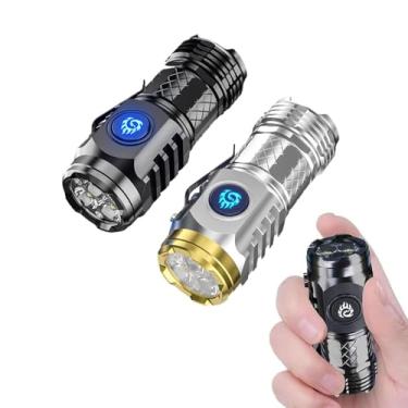 Imagem de Three-Eyed Monster Mini Flashlight, German Three-Eyed Monster Mini Flash Super Power Flashlight, Strong Light Portable Rechargeable, for Emergencies Camping Hiking. (A+B)
