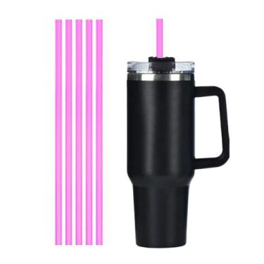 Imagem de Kit 5 Canudo Para Copo Do Neymar Plástico Reutilizável 30cm - DB, Pink