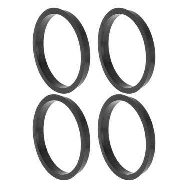 Imagem de INFINAUTO Anéis centralizados de cubo de roda de carro de 79,6 mm a 72,1 mm rodas de policarbonato preto eixo central amortecedor Hubrings 4 peças