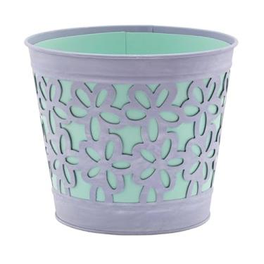 Imagem de Napco Imports Vaso de flores de ervas suculentas para ambientes internos e externos, 17 cm, corte floral azul-petróleo
