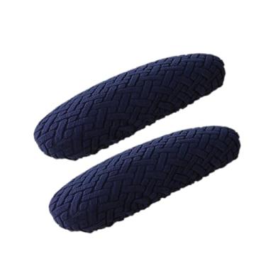 Imagem de Ioensy 1 par de escritórios cadeira de braço Capas de cadeira de mesa Tampa a almofada de braço de jogos Cadeira de jogo Removável Covers de descanso de, Azul Escuro