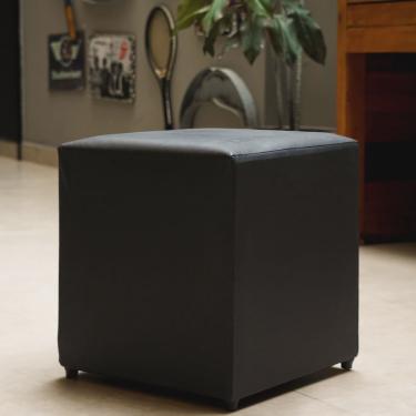 Imagem de Puff Studio 40x40x40 Cm Courino sem Rodizios Preto