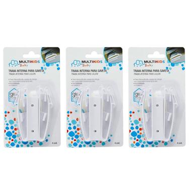 Imagem de Trava Interna De Gaveta 12 Unidades - Multikids Baby