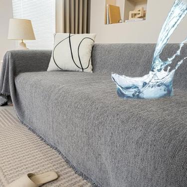 Imagem de Waterproof Couch Cover, Large Anti-Scratch and Wrinkle-Resistant Sofa Cover, Easy to Remove and Wash Sofa Cover, Pet-Friendly Wear-Resistant Sofa Cover for Living Room(Gray,71 * 189in)
