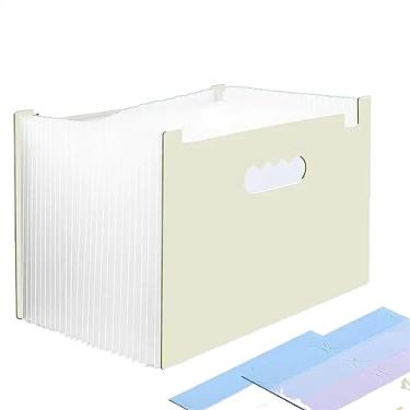Imagem de Pastas de Arquivo Pasta portátil de 25 camadas pode ser pasta de organização de armazenamento de mesa vertical Pasta de suporte de livro de bolso de inserção de grande capacidade Organizador de Arquiv