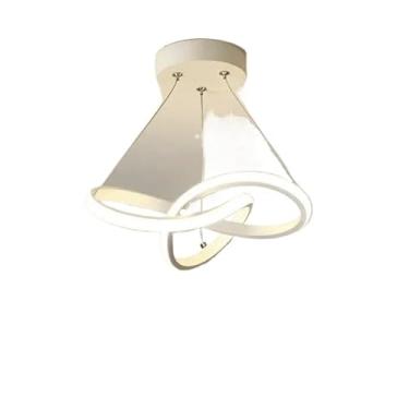 Imagem de Luminária De Teto Pendente Led Moderna Lustre para Corredor Sala Quarto Cozinha(Estilo A/Branco (110V-220V))