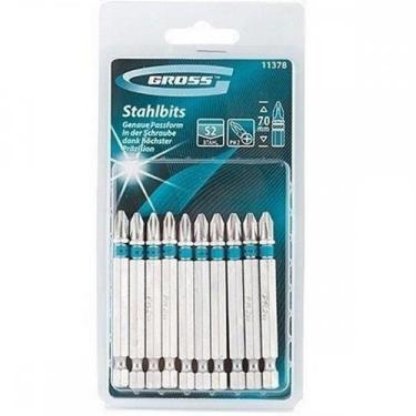 Imagem de Ponteira Para Parafusadeira Gross N2 X70Mm Com 10 Pecas 11378 - MTX