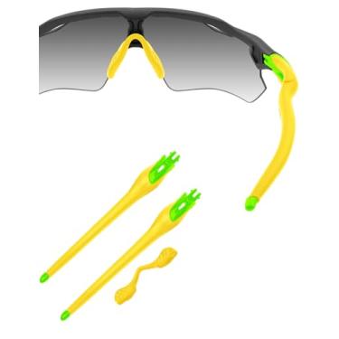 Imagem de HILEEN Óculos de sol de substituição verde brilhante para óculos de sol Oakley Radar EV Path Pitch Advancer - Amarelo