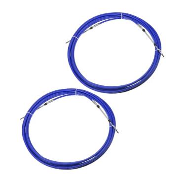 Imagem de REPAIROCK 2 peças 12,2 m 12 metros 472 polegadas tipo marítimo 3300 / 33C cabo caixa de controle remoto de mudança do acelerador para Yamaha motor de popa barco motor de direção azul auto peças de