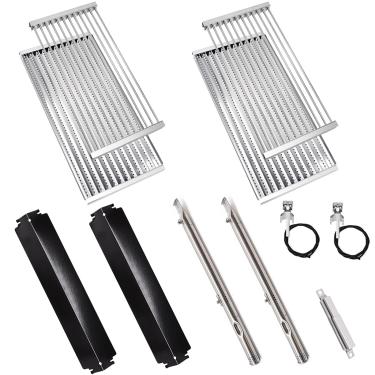 Imagem de Criditpid Peças de reposição de grelha para Charbroil 463243911 463243812 463270614 463270613 463270612 463246909, grelha, placa emissora, queimadores, Ignitor, tendas térmicas, kit de tubos de
